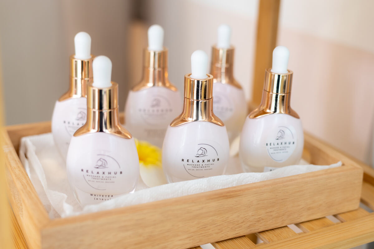ผลิตภัณฑ์นวดและสปา Relax Hub — massage oil products